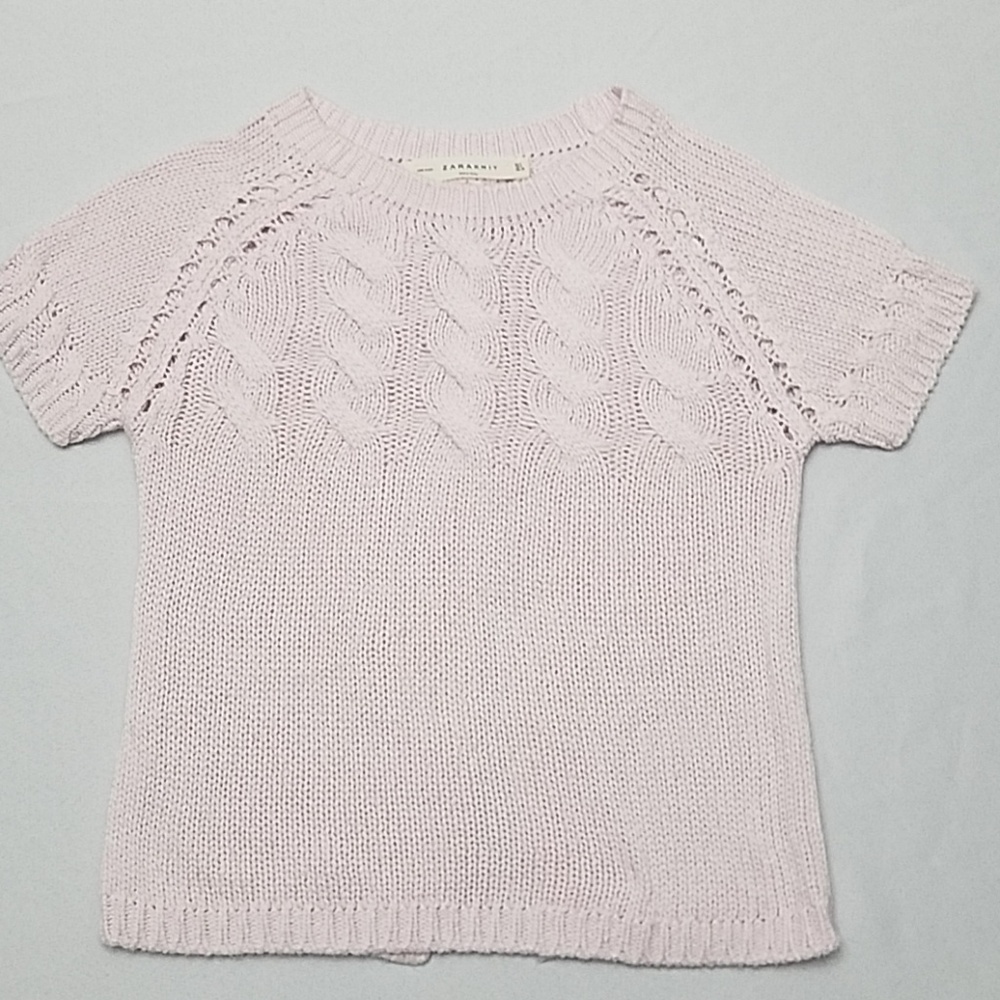 Zara Knits Pink Sweater Size Large